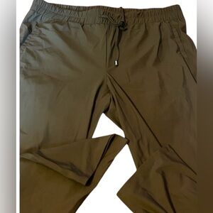 Retreology olive green lightweight silk feel pants EUC